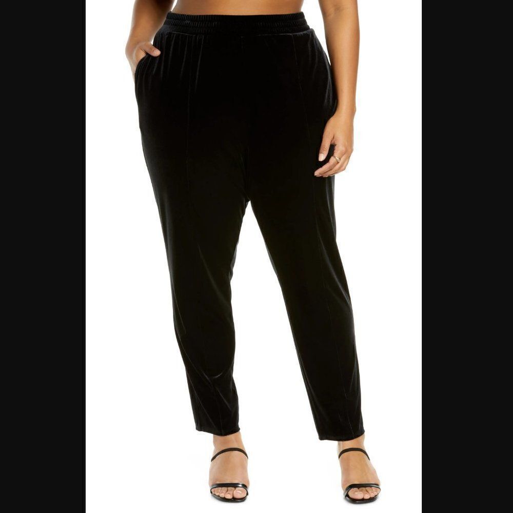 Open Edit Velour Joggers Size 1X‎